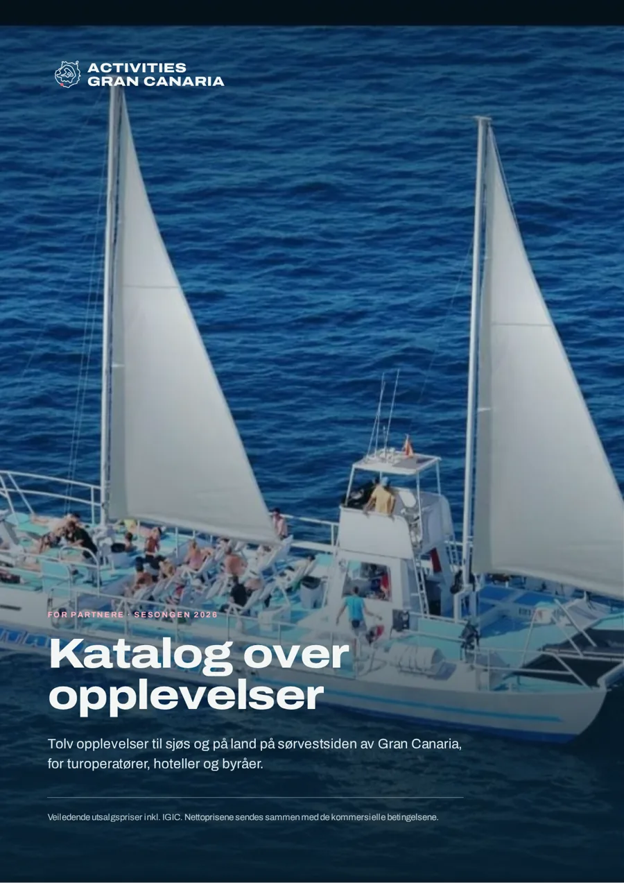 Forside til katalogen over opplevelser 2026